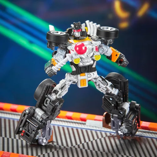 Miniatura 7 de Transformers Colaborative Hot Wheels x Bone Shaker, figura de acción de robot de clase de lujo de 5 pulgadas que se convierte en automóvil, juguetes