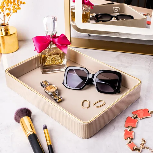 Miniatura 3 de Bandeja de perfume, organizador de mesita de noche, organizador de perfumes, bandejas de perfume para tocador, bandeja de tocador para tocador