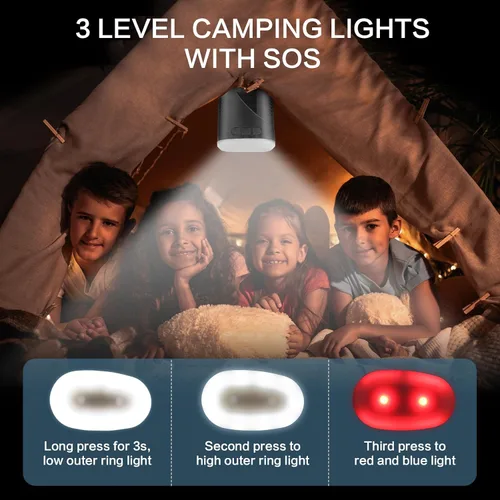 Miniatura 5 de XINBAOHONG Mini aire portátil camping luz pequeña inflador/bomba deflator con batería de 2000 mAh USB recargable para flotadores de piscina, cama