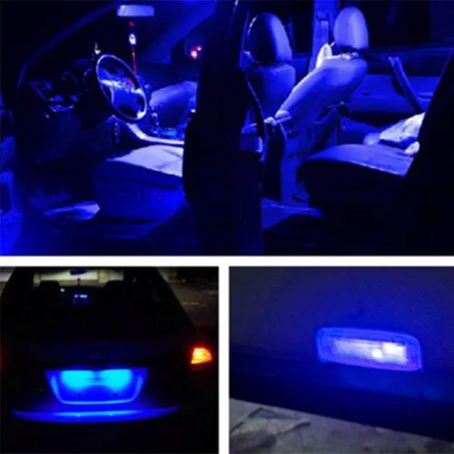 Miniatura 6 de Qasim Bombilla LED azul de 194, T10 W5W 2825, 158, 192, 168, 194, cuña 5-SMD 5050, ultra azul, para interior del automóvil, 12 V CC (paquete de 10)