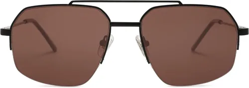 Miniatura 8 de SOJOS Trendy Aviator Sunglasses Mens Womens Retro Double Bridge Metal Frame Semi-Rimless Shades SJ1191