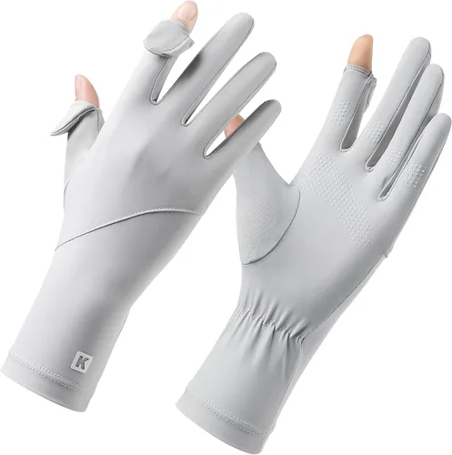Miniatura 10 de SUJAYU Guantes de protección UV ultra finos para mujer, protección solar UPF para pantalla táctil transpirable