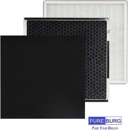 Miniatura 2 de PUREBURG MT-8500 Filtro HEPA de repuesto compatible con Surround Air Multi-Tech 8500 Purificador de aire, carbón activado por filtración H13 de 3