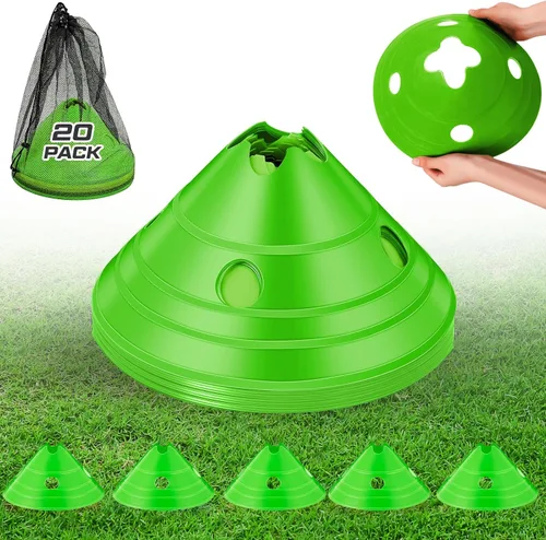 Miniatura 15 de Conos de disco jumbo Conos de fútbol jumbo con bolsa de malla Gran agilidad para entrenamiento de fútbol Deportes para adultos Naranja
