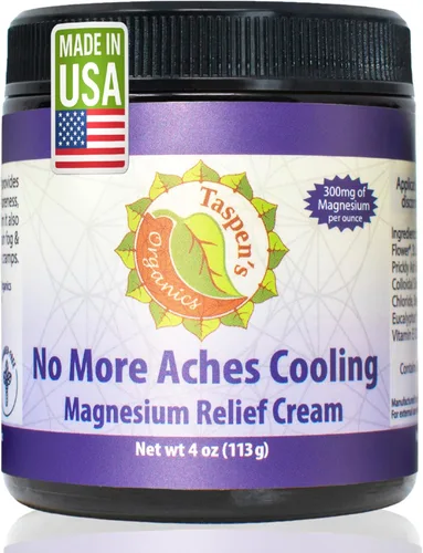 Miniatura 10 de Taspen's Organics Magnesium No More Aches Cooling Cream – Crema tópica de magnesio para alivio muscular, dolores musculares y recuperación después