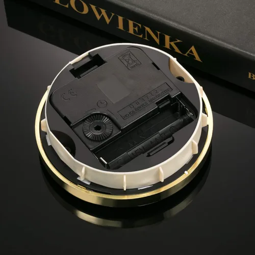 Miniatura 5 de Hicarer Reloj de cuarzo de 90 mm con inserción/ajuste de 3 1/2 pulgadas con número arábigo, movimiento de cuarzo (borde dorado)