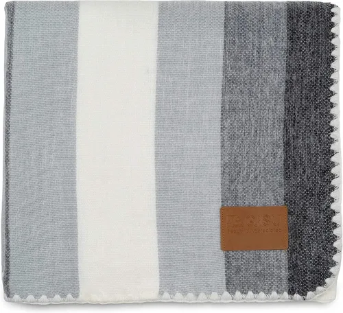 Miniatura 9 de QISU Manta Throw de Lana de Alpaca Grande, Hermosa, Cálida, a Rayas 85 x 65 pulgadas Ultra-Suave, Hipoalergénica y Transpirable Tela que No