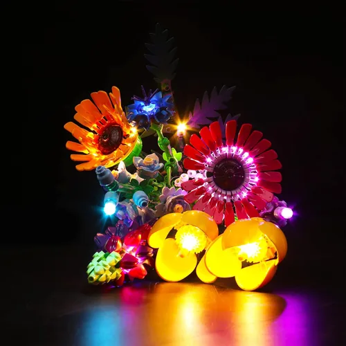 Miniatura 19 de Kit de Luces LED para LEGO 10281 Set de Árbol Bonsái, Luces de Decoración para Modelo Rosa