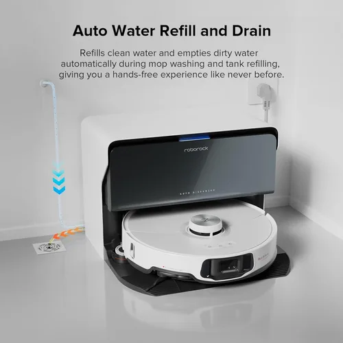 Miniatura 4 de roborock S8 MaxV Ultra con sistema de recarga y drenaje, aspiradora y trapeador robot, verifique el espacio de instalación primero, diseño FlexiArm