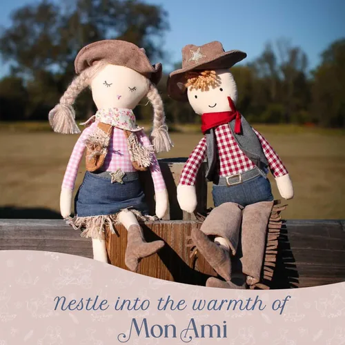 Miniatura 4 de MON AMI Cooper The Cowboy Doll - Muñeca de peluche suave y elegante de 15 pulgadas, juguete de vaquero occidental para todas las edades, decoración