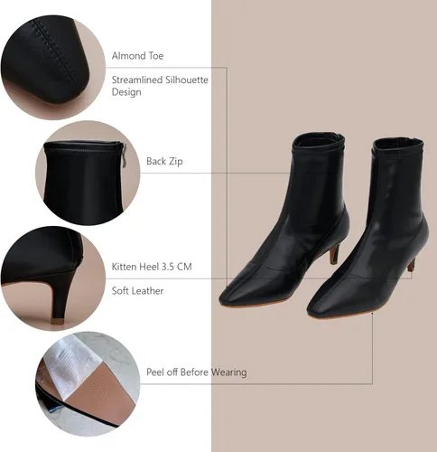 Miniatura 4 de CParavano Botines para mujer Botas de tacón alto Botines de tobillo para mujer Botas de tacón para mujer Botines para mujer Botas puntiagudas