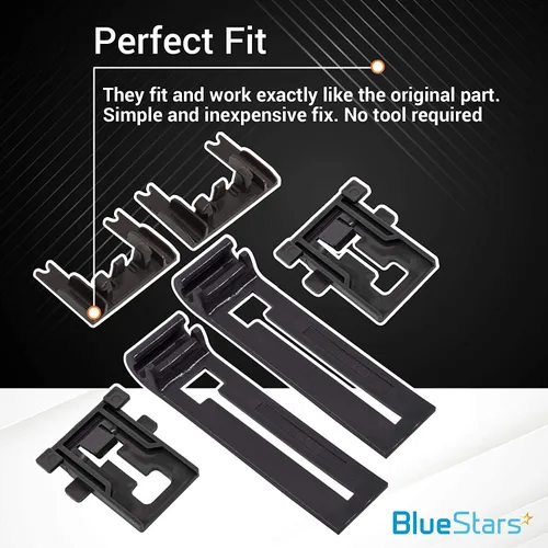 Miniatura 7 de BlueStars (Actualización) Premium W10195839 & W10195840 & W10250160 Posicionador Ajustador, Ajustador de Rack y Brazo Ajustador Clip-Lock Kit