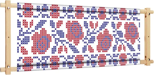Yookeer - Juego de marcos de punto de cruz con abrazaderas de plástico, tapiz bordado de madera, marco de desplazamiento, soporte para costura,