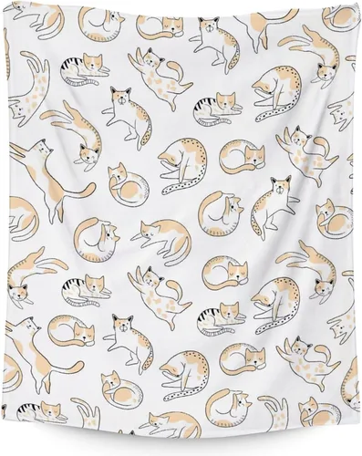Miniatura 8 de Manta de gato para niños, tamaño de regazo de 30 x 40 pulgadas, manta de felpa suave y peluda para regalo, manta negra de dibujos animados