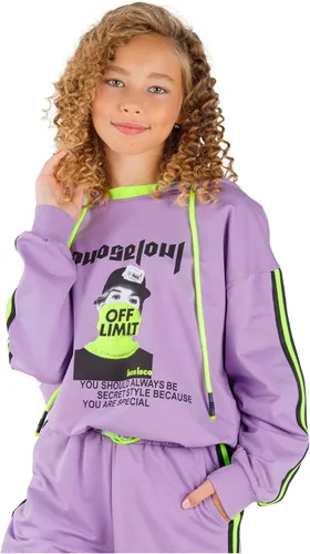 Miniatura 7 de LOCO LOCO - Conjunto de sudadera para niñas de algodón con capucha y pantalones deportivos para niñas de 9 a 15 años