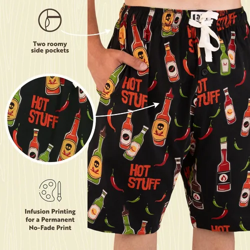 Miniatura 172 de Lazy One - Pantalones cortos de pijama para hombre, ropa de dormir