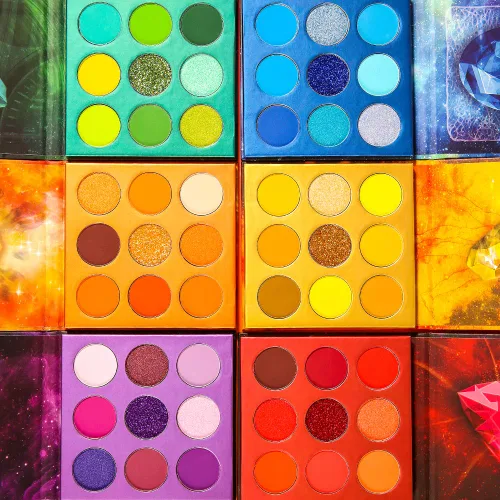 Miniatura 6 de docolor Paleta de sombras de ojos de 54 colores, paleta de sombras de ojos con piedras preciosas altamente pigmentadas, mate, purpurina, brillos