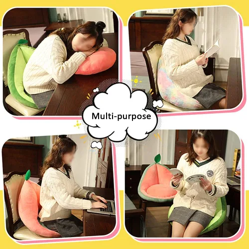 Miniatura 5 de Cojín de asiento de felpa para sofá perezoso de gato, cojín para silla de oficina, tapete cálido para suelo, cojín de asiento acogedor con respaldo
