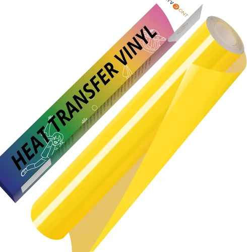 Miniatura 37 de HTVRONT Vinilo HTV de transferencia de calor blanco - 30,5 cm x 36,6 metros de vinilo blanco para planchar para camisetas, rollo de vinilo HTV