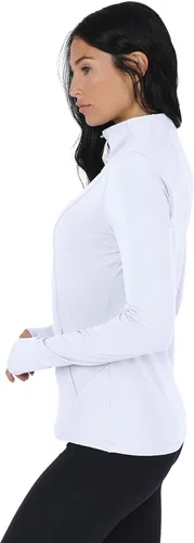 Miniatura 3 de Yogalicious Nude Tech - Chaqueta de manga larga con media cremallera y bolsillos frontales