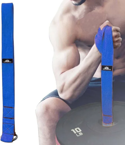 Correa de carga de entrenamiento de lucha de brazo para pesas, ejercitador de muñeca y brazo, fortalecedor de fuerza muscular del antebrazo, Azul