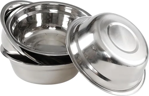 Tazón para mezclar de acero inoxidable (juego de 4 piezas) de acero inoxidable, cuencos anidados, hogar, refrigerador y cocina, tazón organizador de