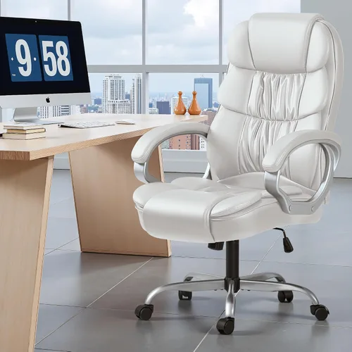 Miniatura 6 de Homall - Silla de oficina con respaldo alto para escritorio de computadora, de cuero sintético, altura ajustable, moderna, ejecutiva, giratoria