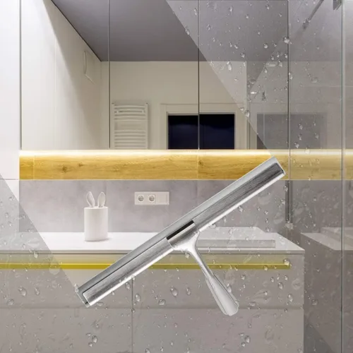 Miniatura 2 de Escobilla de ducha para puerta de vidrio, baño, ventanas, espejo de cocina y vidrio de coche, más práctico, mango duradero de 10 pulgadas
