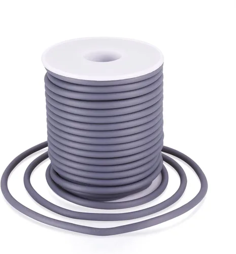 Miniatura 33 de FASHEWELRY 3 rollos de cables de goma huecos para tejer, cable de peluquero de 0.079 pulgadas (0.079 in), cables de silicona para tejer puntada