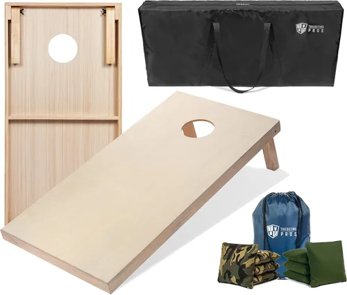 Miniatura 57 de Tailgating Pros Tablas para juego de cornhole - 4 x 2 pies y 3 x 2 pies. Juego de cornhole con estuche de transporte y juego de 8 bolsas de maíz