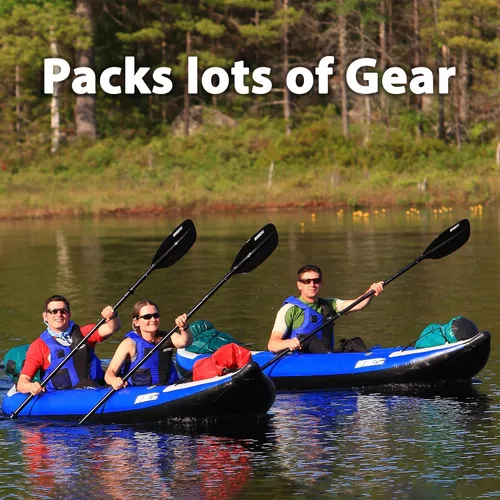 Miniatura 3 de Sea Eagle Kayak inflable Explorer de 380 x 12 pies 6 pulgadas - Pesca, excursión, camping, exploración y riego blanco, esquivaje extraíble, piso