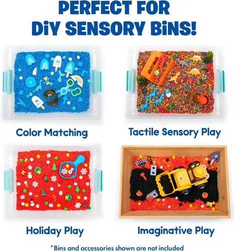 Miniatura 3 de Educational Insights Pluffle® Paquete de 4 - Conjunto de Espuma para Contenedor Sensorial, Alternativa Sin Desorden a los Juguetes de Arena y Slime
