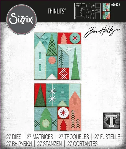 Miniatura 3 de Sizzix Juego de troqueles Thinlits de 27 unidades de Tim Holtz 666335 Troqueles de metal de corte fino para álbumes de recortes, relieve, diario