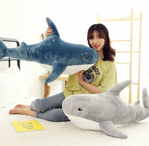 Miniatura 4 de Peluche de tiburón, juguete de almohada de felpa de tiburón suave, juguetes de tiburón grande de felpa para decoración del hogar, regalo para niños