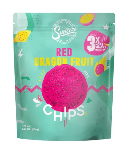 Miniatura 11 de Suncore Foods White Dragon Fruit Chips - Bocadillo crujiente de Pitaya de 5.32 onzas, sin gluten, sin OMG, vegano, bolsa resellable Freeze-Dried