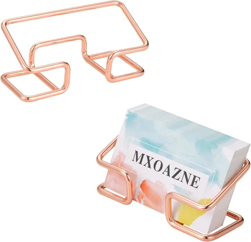 Miniatura 8 de Tarjetero para escritorio, pantalla de metal para tarjetas de presentación, pantalla moderna para tarjetas de presentación de negocios, soporte