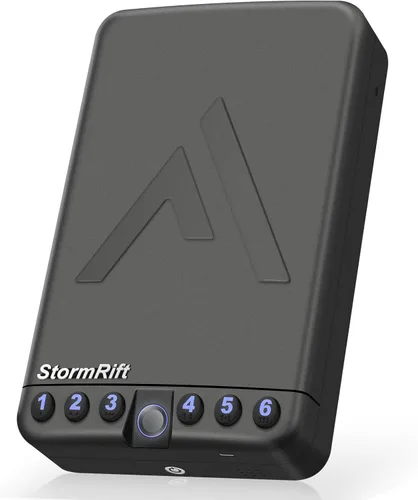Caja fuerte para armas pequeñas para pistolas, caja de seguridad biométrica para pistola con acceso al teclado digital de huellas dactilares, caja