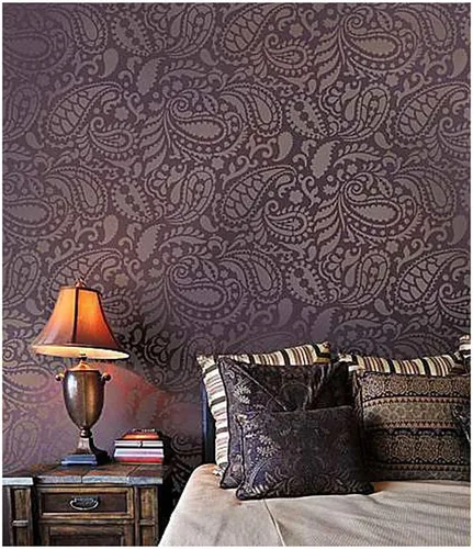 Plantilla de pared Paisley Allover - Plantilla grande reutilizable para pintar paredes - Alternativa de papel tapiz de bricolaje para paredes