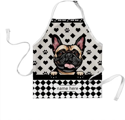 Miniatura 20 de Delantal de lunares de perro personalizado lindo perro salchicha, perro salchicha 3