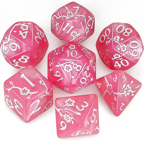 Miniatura 24 de CiaraQ DND - Juego de dados poliédricos con bolsa de dados para juegos de rol de Calabozos y Dragones RPG MTG (fuente negra y blanca)