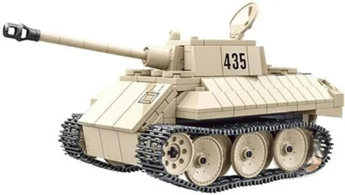 Miniatura 6 de General Jim's Serie Militar WW2 Bloques de construcción - Ejército alemán Leopardo VK-1602 Reconocimiento Batalla Tanque Bloques de Construcción