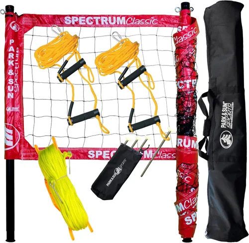 Miniatura 10 de Park & Sun Sports Spectrum Classic: Sistema de red de voleibol profesional ajustable para exteriores Azul denim