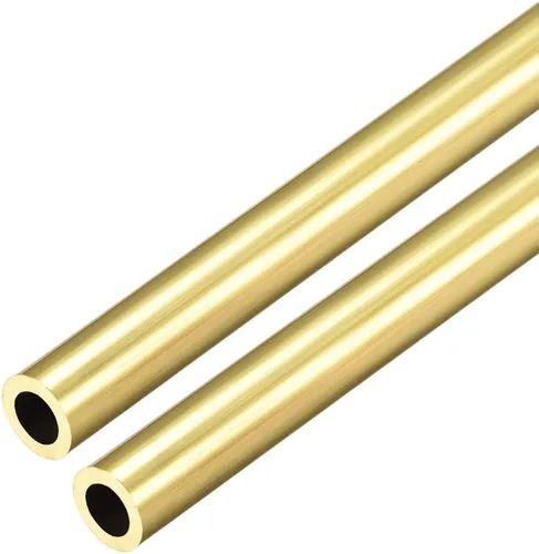 Miniatura 13 de uxcell Tubo redondo de latón, 11.811 in de longitud 0.276 in de diámetro exterior de 0.059 in de grosor de pared, tubo recto sin costuras, 2 piezas
