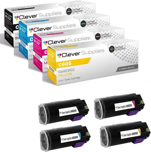 Miniatura 365 de CS compatible Xerox Phaser 6510/WorkCentre 6515 (106r03480) 2 cartuchos de tóner negro para Phaser 6510, WorkCentre 6515 2 negro