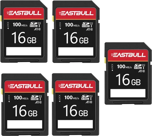 Miniatura 7 de EASTBULL Paquete de 5 tarjetas SD de 2 GB Clase 6 SD U1 V30 SDHC tarjeta de memoria 5 unidades para cámara, video Full HD, con 5 mini fundas