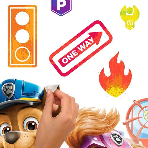 Miniatura 4 de RoomMates Paw Patrol - Calcomanías de pared gigantes con alfabeto para personalización, vinilo, azul, rojo, rosa, amarillo, removible