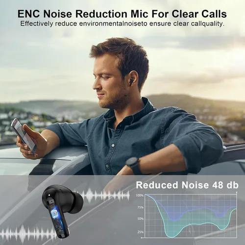 Miniatura 4 de Auriculares inalámbricos Samsung Bluetooth para Samsung Galaxy A17 A16 A15 A37 S26 S25 Ultra S24 S23 S22 S21 60H Bluetooth 5.3 Cancelación de ruido