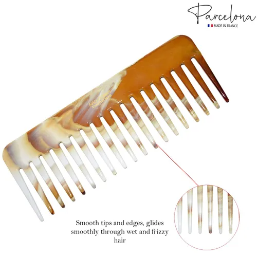 Miniatura 5 de Parcelona Peines de pelo para desenredar grandes de 6 1/4 pulgadas, sin estática, sin estática, para salón de belleza, para mujeres y niñas