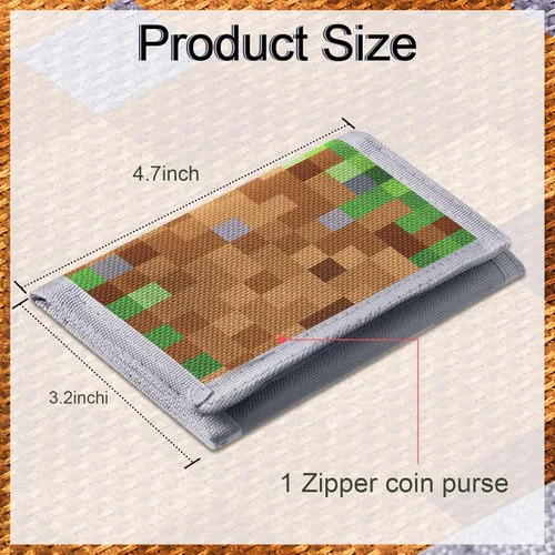 Miniatura 3 de Carteras de 3 piezas para niños y niñas de 6 a 18 años, billeteras de lona triples con adhesivo y bolsillo con cremallera para adolescentes, regalo