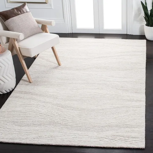 Miniatura 25 de SAFAVIEH Metro Collection - Alfombra decorativa de 2 x 3 pies, azul y marfil, diseño transicional, ideal para áreas de alto tráfico en pasillo, baño